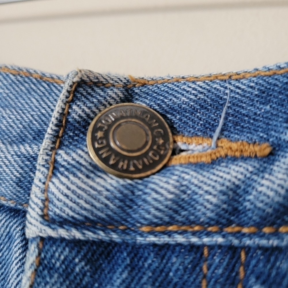 Vintage 90s Jonathan G High Waisted Mom Jeans Denim with Braided Trim Size 27 - Picture 7 of 7